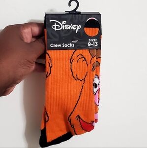 Fozzy Bear Muppet Crew Socks, size 9-11